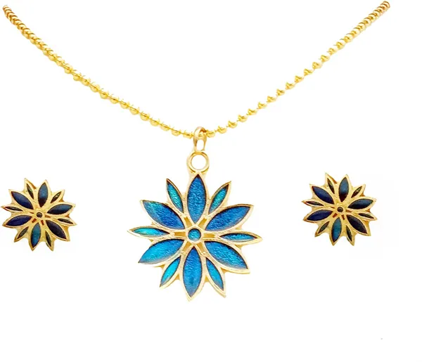Assamese_Traditional_Blue_Colour_Jewellery_Set_For_Women